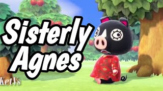 Agnes is cute  Animal Crossing cute sisterly villager [upl. by Sivad]