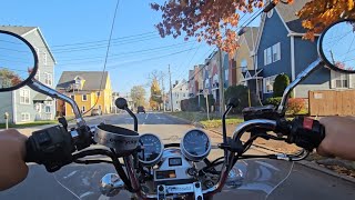 Canadian sunny autumn day on motorcycle [upl. by Anileda]