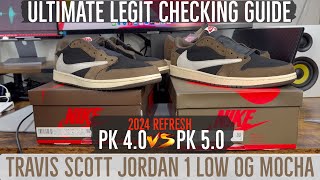 ULTIMATE LEGIT CHECK GUIDE  TRAVIS SCOTT JORDAN 1 LOW MOCHA  NEW BATCH ALERT  PK 40 VS PK 50 [upl. by Eiruam]