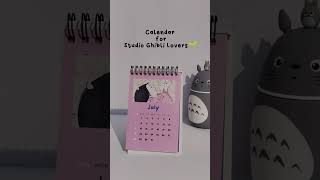 Studio Ghibli Calendar 2024 shorts aesthetic ghibli studioghibli kawaii calendar [upl. by Yrokcaz]