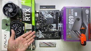 AMD Ryzen 5 3600 ASRock A320MHDV GTX1650 TECWARE FORGE M WHITE Gaming PC Build [upl. by Hilarius93]