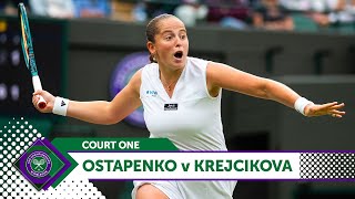 Jelena Ostapenko vs Barbora Krejcikova Highlights Wimbledon 2024 🔴 Grand Slam Champion [upl. by Shadow]