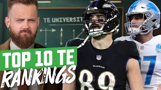 Top 10 TE Rankings  Hit Rates Danger Zone  Fantasy Football 2024  Ep 1611 [upl. by Ebbie]