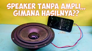 Mencoba Menghidupkan Speaker Tanpa Amplifier [upl. by Tolecnal]