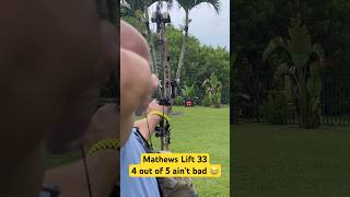 Mathews Lift backyard bow practice 4 out of 5 ain’t bad mathewsarchery archery bowhunting hunt [upl. by Gayla]