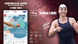 2024 Campeonato de España  1500 Libre  Alba Ortiz [upl. by Hepsibah]