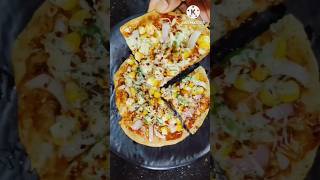 2 min roti pizza recipe without oven shorts viralvideo food pizza [upl. by Enyrb600]