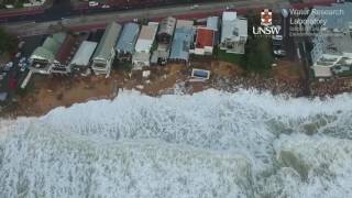 Drone footage of severe coastal erosion on Sydneys Northern Beaches [upl. by Voletta554]