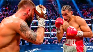 David Benavidez vs Caleb Plant  Fight Highlights [upl. by Emarej]