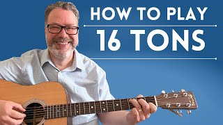 Sixteen Tons Guitar Lesson by Tennessee Ernie Ford [upl. by Adiana]