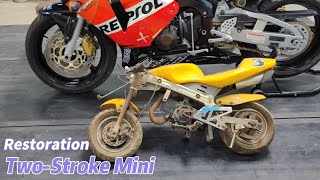 Complete Two Stroke Mini Motorcycle Restoration – Full Version [upl. by Eiramave]