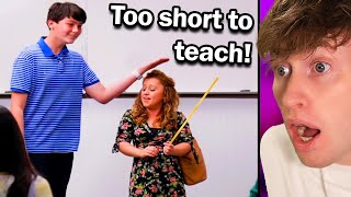 Students MAKE FUN Of SHORT Teacher [upl. by Ahsatan260]