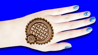 Easy simple back hand mehndi designmehandi dijainmandhi digenemahadi ke designlatest mehndi 2024 [upl. by Wein]