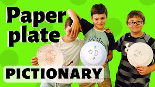 PAPER PLATE PICTIONARY game for any TOPIC [upl. by Anatsirhc]