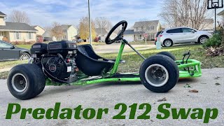 Predator 212 Swapping a Vintage Flat Track GoKart [upl. by Recor]