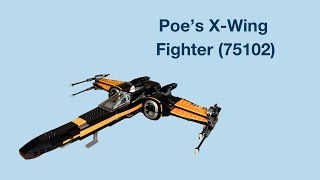 Building Lego Star Wars  Poes XWing Fighter 75102 [upl. by Ahsienak]