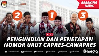 🔴BREAKING NEWS  Pengundian Nomor Urut Pasangan CapresCawapres Pemilu 2024 [upl. by Dimitris641]