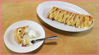 Peach Puff Pastry Braid [upl. by Anilehcim]