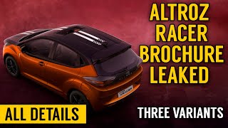 New altroz racer launch date confirmed and brochure revealed  All details  altroz racer variants [upl. by Koziel734]