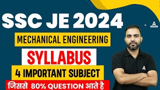 SSC JE 2024 Syllabus  SSC JE Syllabus For Mechanical Engineering SSC JE Mechanical  By Rk Sir [upl. by Ailemaj]