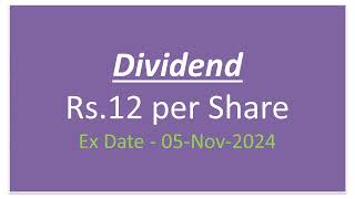 Dividend Rs1200  Dividend Stocks in November 2024 Upcoming Dividend Stocks in November 2024 [upl. by Aneleasor]