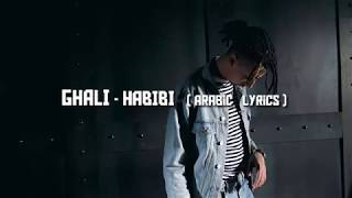 GHALI  Habibi Arabic Lyrics  مترجمة [upl. by Dyane]