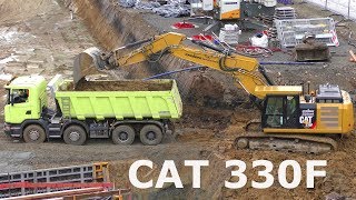 Kettenbagger CAT 330F in Aktion  Caterpillar excavator work  Erdarbeiten Earthworks [upl. by Anirdnaxela]