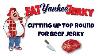 Cutting up Full Top Round For Beef Jerky Fat Yankee [upl. by Prevot]