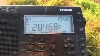 10 m Amateur Radio DX received in Germany on Tecsun PL660 [upl. by Jammal]