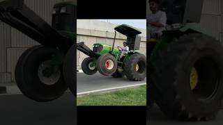 John Deere tractor new fiber hood modefication and stunts video youtubeshorts shortvideo [upl. by Gabie]