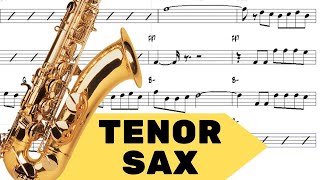 🔴 Top 10 Most Popular Tenor Saxophone Backing Track Sheet Music for only Tenor Sax [upl. by Paulson]