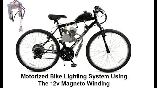 Motorized Bike magneto with 12v separate coil for lighting  Did it work Part 2 [upl. by Doretta]