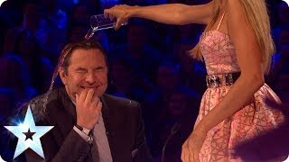 David gets a soaking from Alesha on BGMT  Britains Got More Talent 2014 [upl. by Rellim281]