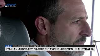 Italian Aircraft Carrier Cavour Arrives in Australia [upl. by Maura]