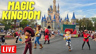 🔴 LIVE Magic Kingdom thursday for rides shows parades at Walt Disney World 1252024 [upl. by Orrin260]