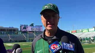 Tulane football coach Willie Fritz after the first day of spring practices [upl. by Nicolais]