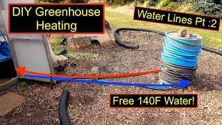 DIY Winter Greenhouse Heater Jean Pain Compost Heating  Water Lines PT  2 2425 winter [upl. by Notxap]