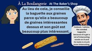 Pt1 À La Boulangerie  Basic FRENCH Conversation for Beginners Practice ListeningSpeaking Skills [upl. by Annot]