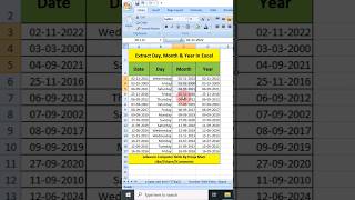 😱😱Excel Interview Question Day Month Year in Excel excel exceltips exceltutorial msexcel shorts [upl. by Noman132]