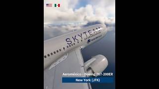 Aeroméxico Boeing 767200ER Despegando de New York JFK  Powerful Takeoff [upl. by Roe]