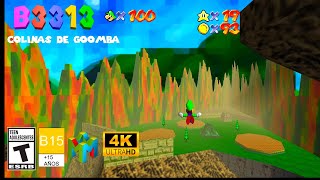 B3313 102 Colinas de Goomba SM64 Rom Hack M64plus AE 4K60 FPS [upl. by Duck]