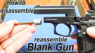 How to disassembleclean reassemble Blank Gun Black Zoraki 914 [upl. by Rocray]