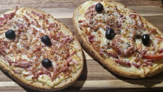 Recette  Tartines Gouda Jambon Bacon [upl. by Rramahs]