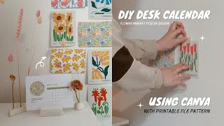 How To Make Desk Calendar Using Canva  With Printable File  DIY DESK CALENDAR [upl. by Corissa]