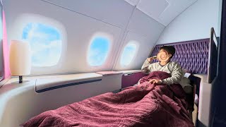 8000 First Class on Qatar Airways  London 🇬🇧  Doha 🇶🇦 [upl. by Tutankhamen]