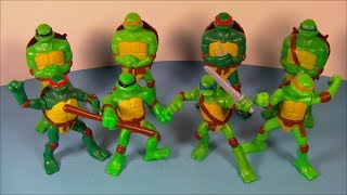 2007 TEENAGE MUTANT NINJA TURTLES SET OF 8 McDONALDS HAPPY MEAL COLLECTIBLES VIDEO REVIEW [upl. by Karilla]