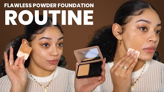 My FLAWLESS Powder Foundation Routine dry skin friendly  jasmeannnn [upl. by Nelrsa149]