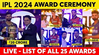 IPL 2024 Full Season Presentation Ceremony  Prize Money amp Awards Highlights [upl. by Cramer]