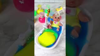 Satisfying with Unboxing amp Review Miniature Slime Bath Set Toys Video  ASMR Videos [upl. by Korb]