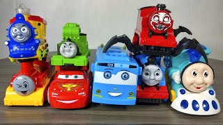 Satisfying with Unboxing HABA Police Car Fire Truck Set Mini Locomotiv Garbage Truck Tractors ASMR [upl. by Milore]